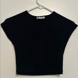 Zara Elegant Black Crop Top